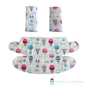 Ergo 360 Almohadillas de babero y babero para la dentición Adapt Omni Globos de aire caliente Unicornios Portabebés Honda para bebé