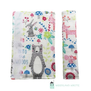 Pram strap covers Custom buggy Bear Fox Accessories Padded straps Boys grey gift Stroller pad covers Baby harness covers Woodland pushchair