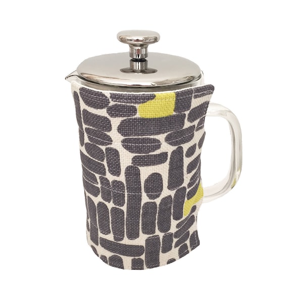 Handgemaakte Koffie Gezellige Warmer voor 8 Cup Cafetiere / French Press Cafetiere Deksel in John Lewis Bricks Fabric