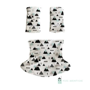 ORGANIC Ergo OMNI y ADAPT Almohadillas para babas y babero para dentición Cubiertas para portabebés Posición del babero arriba y abajo en jersey de algodón suave Bebé nuevo Succionar Masticar
