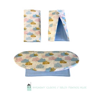 REVERSIBLE Ergo OMNI Almohadillas para la baba y babero para la dentición Cubiertas para portabebés Arriba Abajo Posición del babero Flores