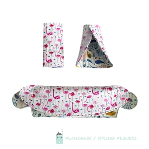 REVERSIBLE Ergo 360 All Positions Baby Carrier Bib Cover & Drool pads Cactus Flamingos Rainbows Baby sling Suck Chew pads Dentición pads Nue
