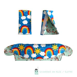 Ergo 360 REVERSIBLE Baby Carrier Bib Cover & Drool pads Cactus Balloons Cloud Baby Carrier Baby sling Suck pads Chew pads Dentición Pads