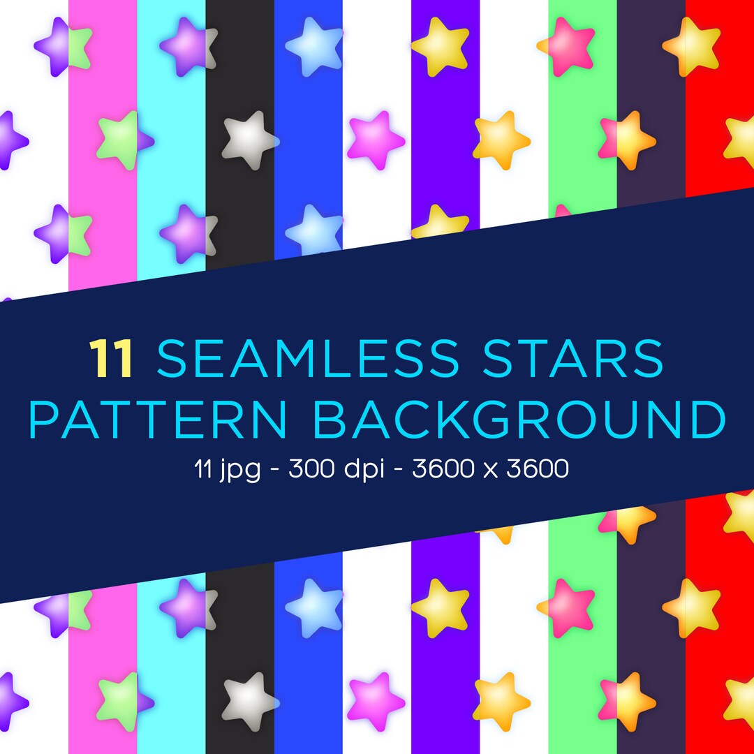 11 Seamless Stars Pattern Background / Colored Star Background Pattern ...