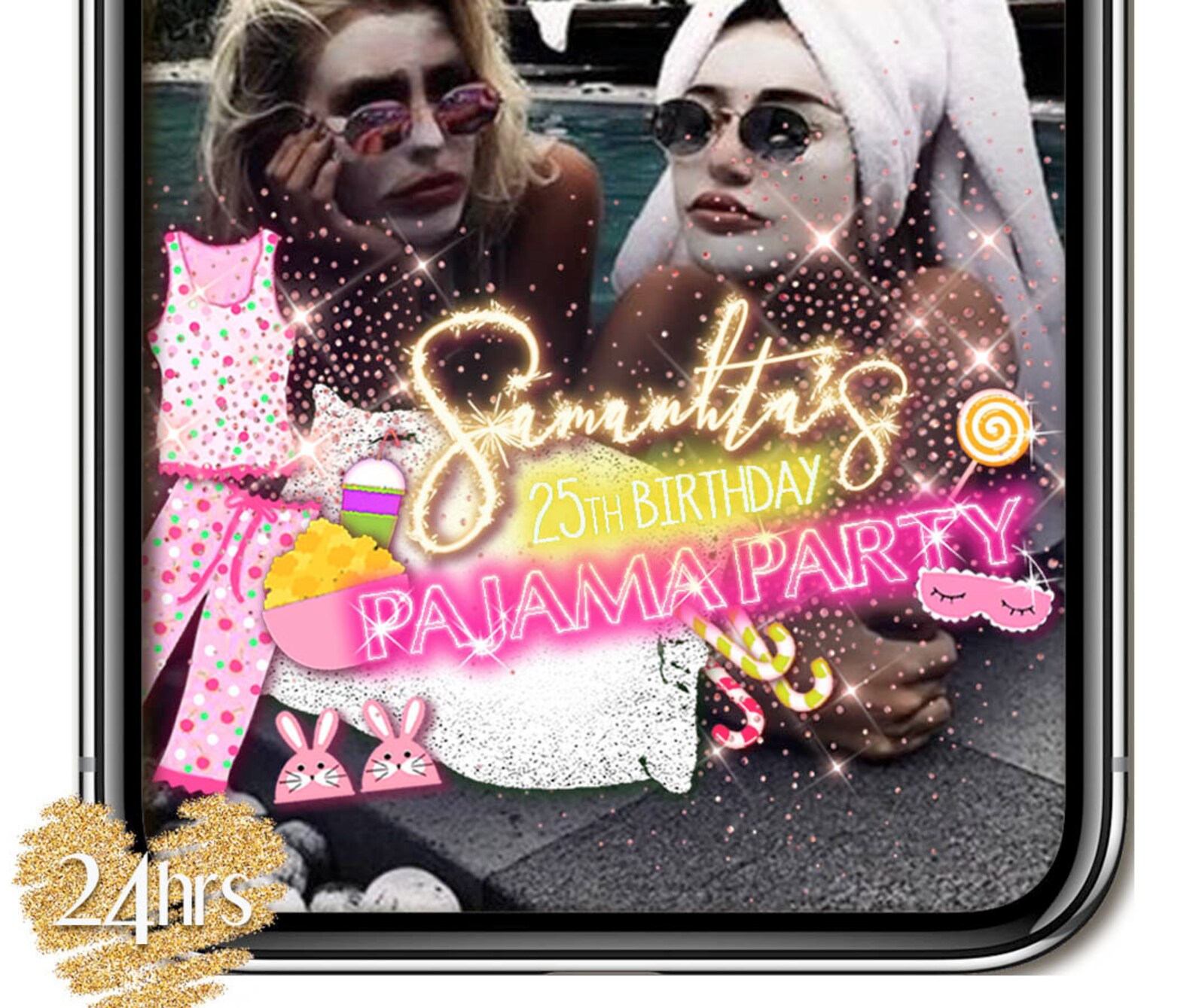Pajama Party Snapchat Geofilter Birthday Snapchat Filter Etsy