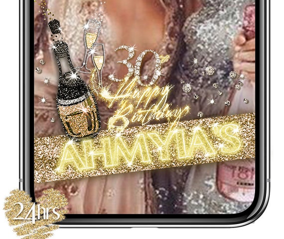 Champagne Party Snapchat Geofilter Birthday 21st Snapchat Etsy