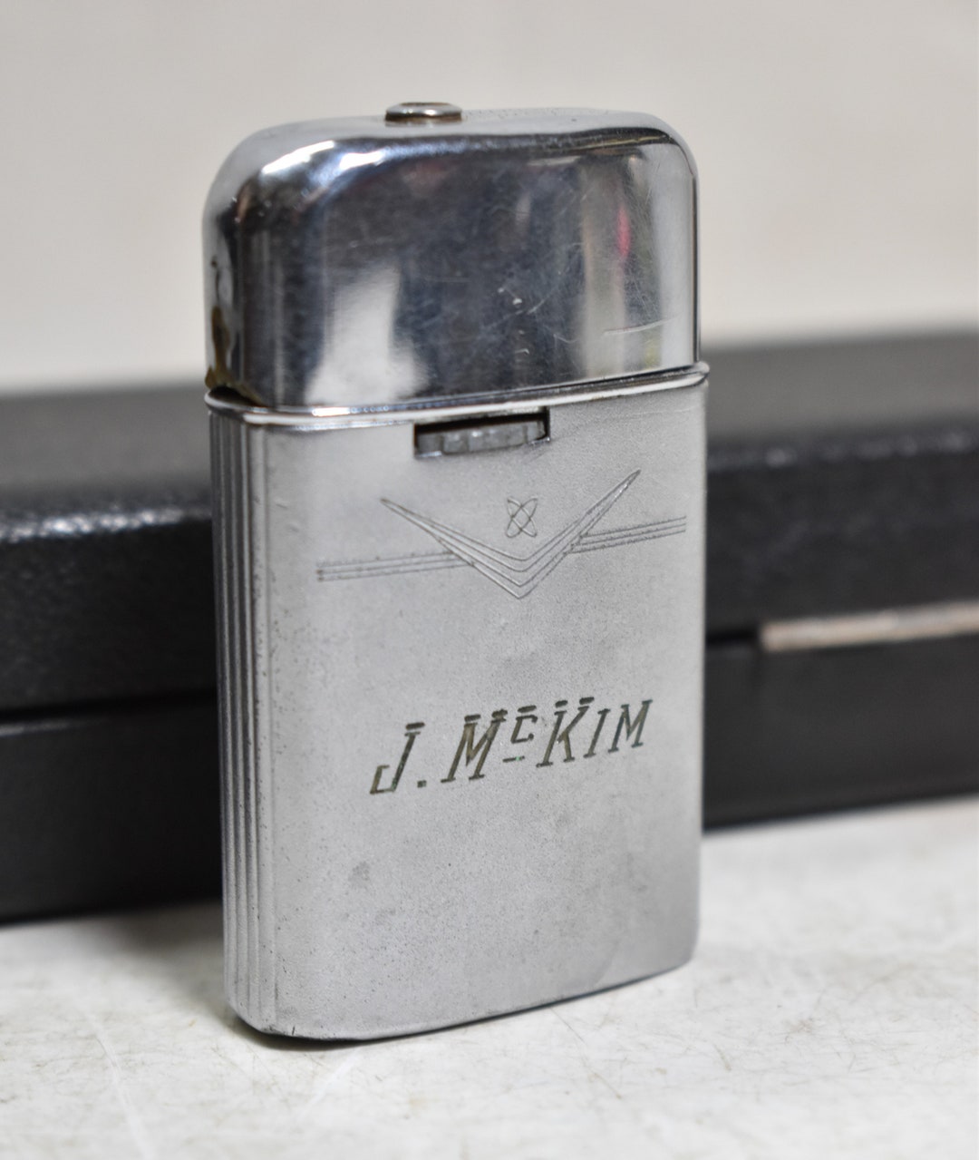 Vintage Collectible Ronson Lighter U.S. Pats Woodbridge N.J Engaved J ...