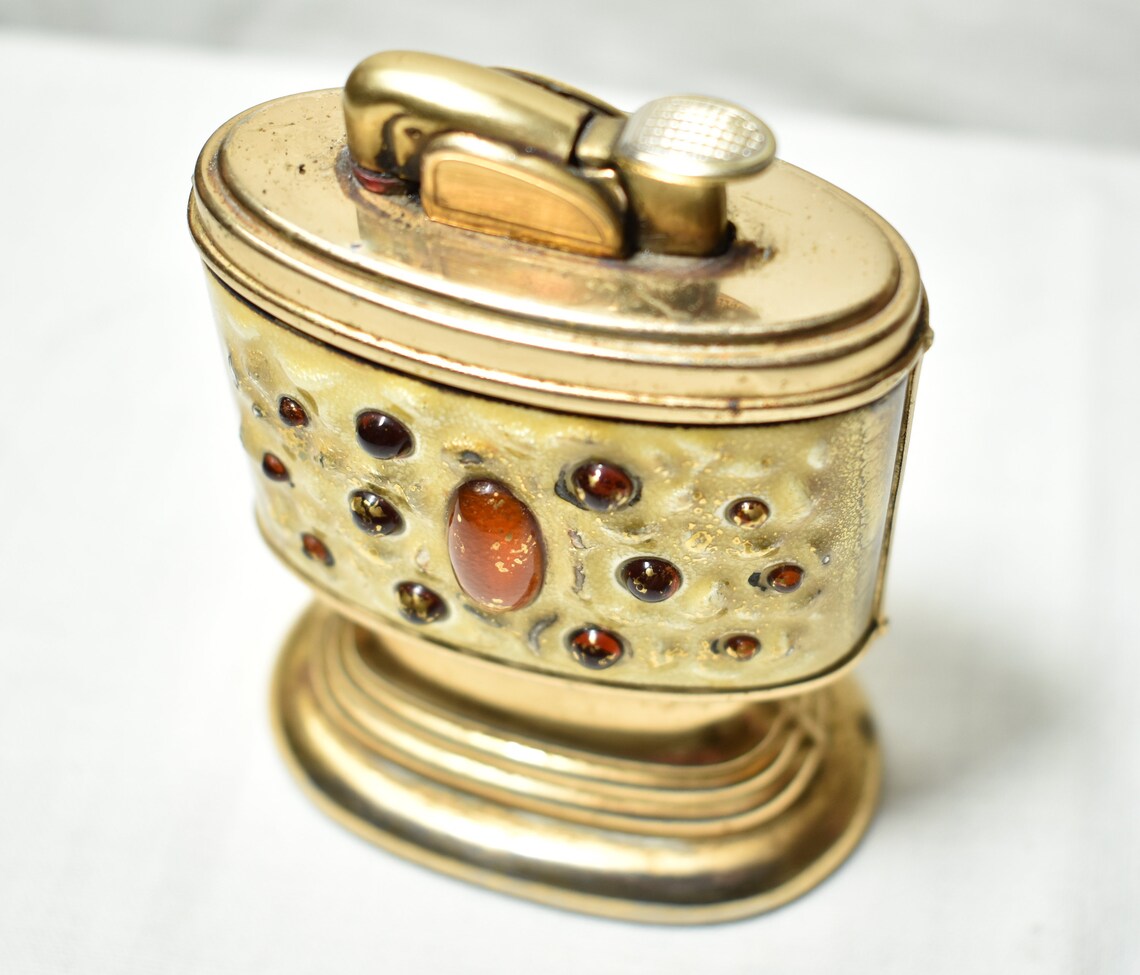 Vintage Collectible Table Desk Lighter W/design Etsy