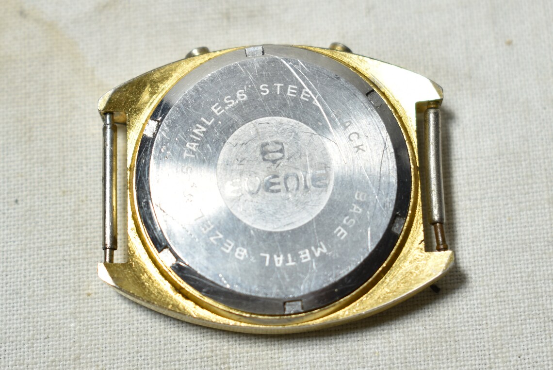 Vintage Evenie Watch Base Metal Bezel Stainless Steel Back Etsy