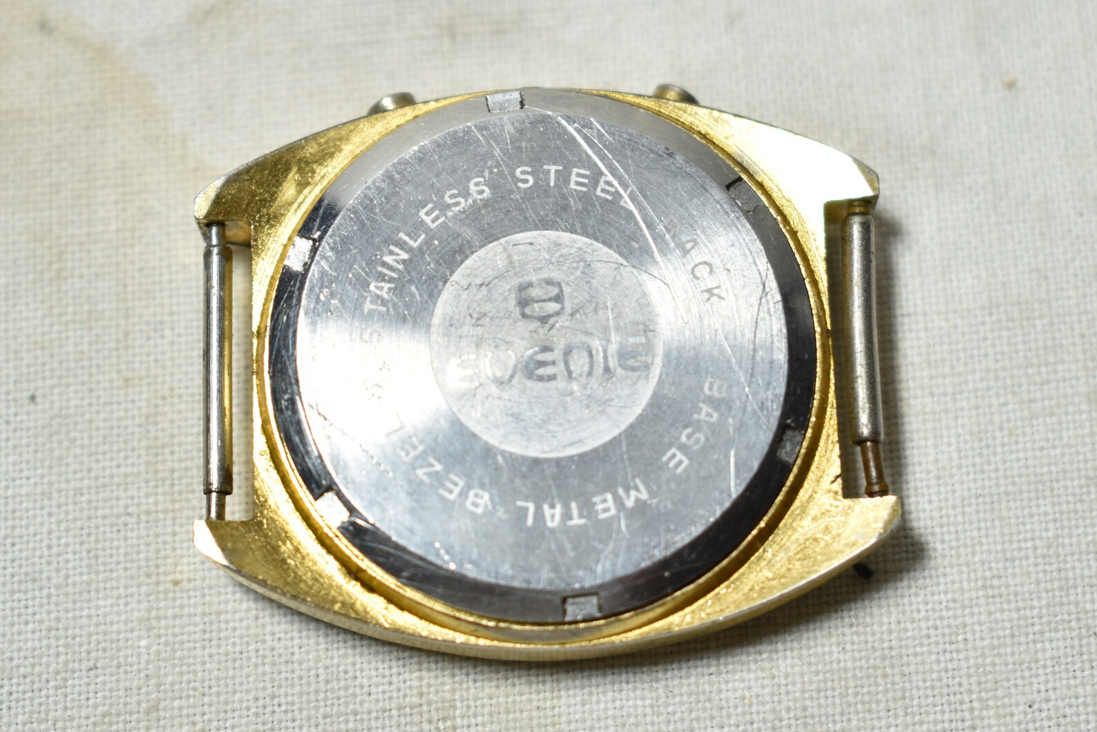 Vintage Evenie Watch Base Metal Bezel Stainless Steel Back Etsy