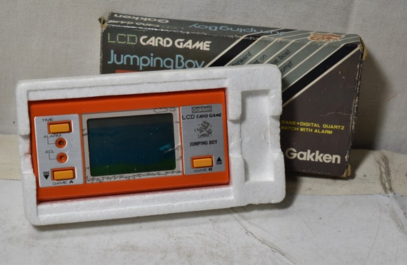 Gakken LCD Card Game Jumping Boy Released 1983 W/box Gakken LCD Card Game Jumping Boy Released 1983 W/box