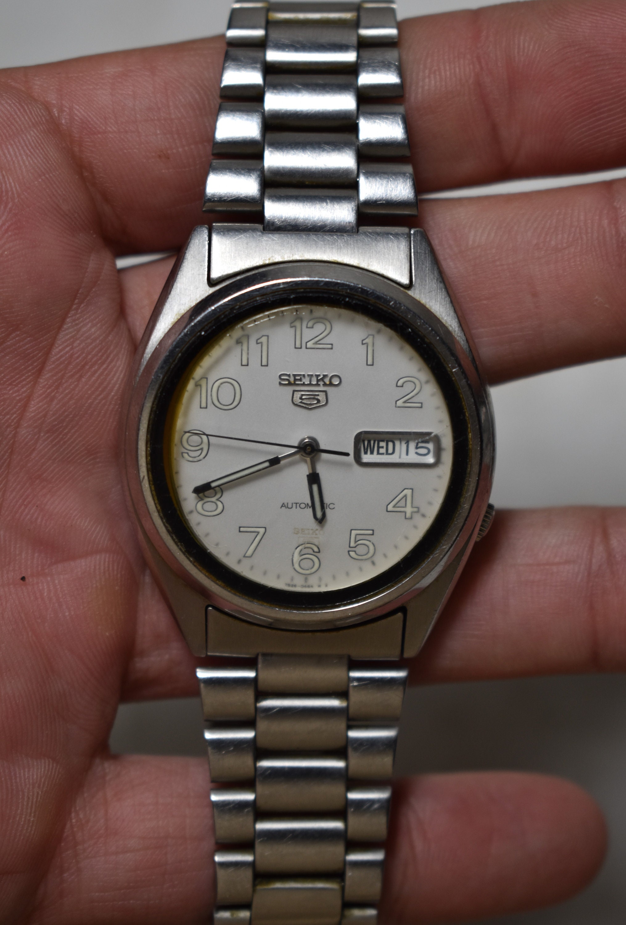 Vintage Seiko 5 Automatic Watch 7s26 3180 Wristwatch Stainless