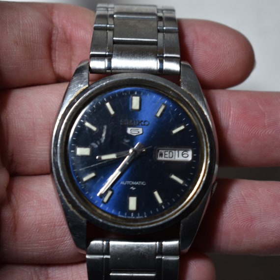 Vintage Seiko 5 Watch Automatic Made in Japan 7009-8210 Water - Etsy Norway