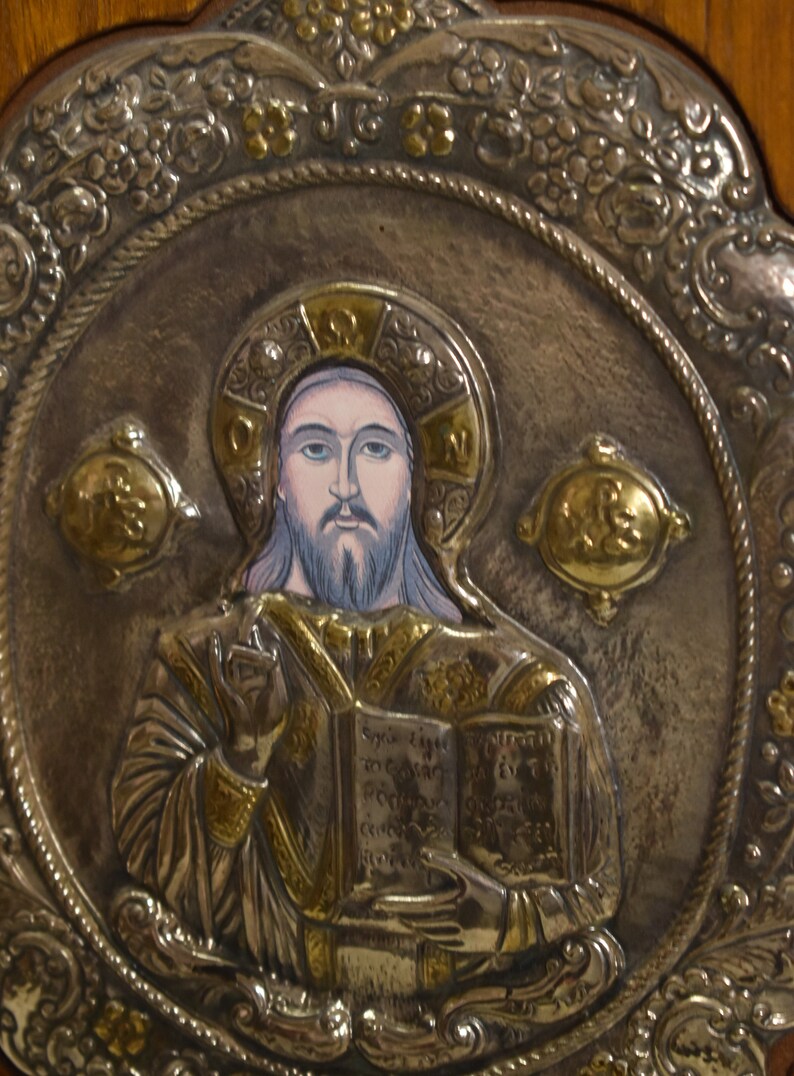 Vintage Collectible Wooden Christian Orthodox Religious Iconhome Decor