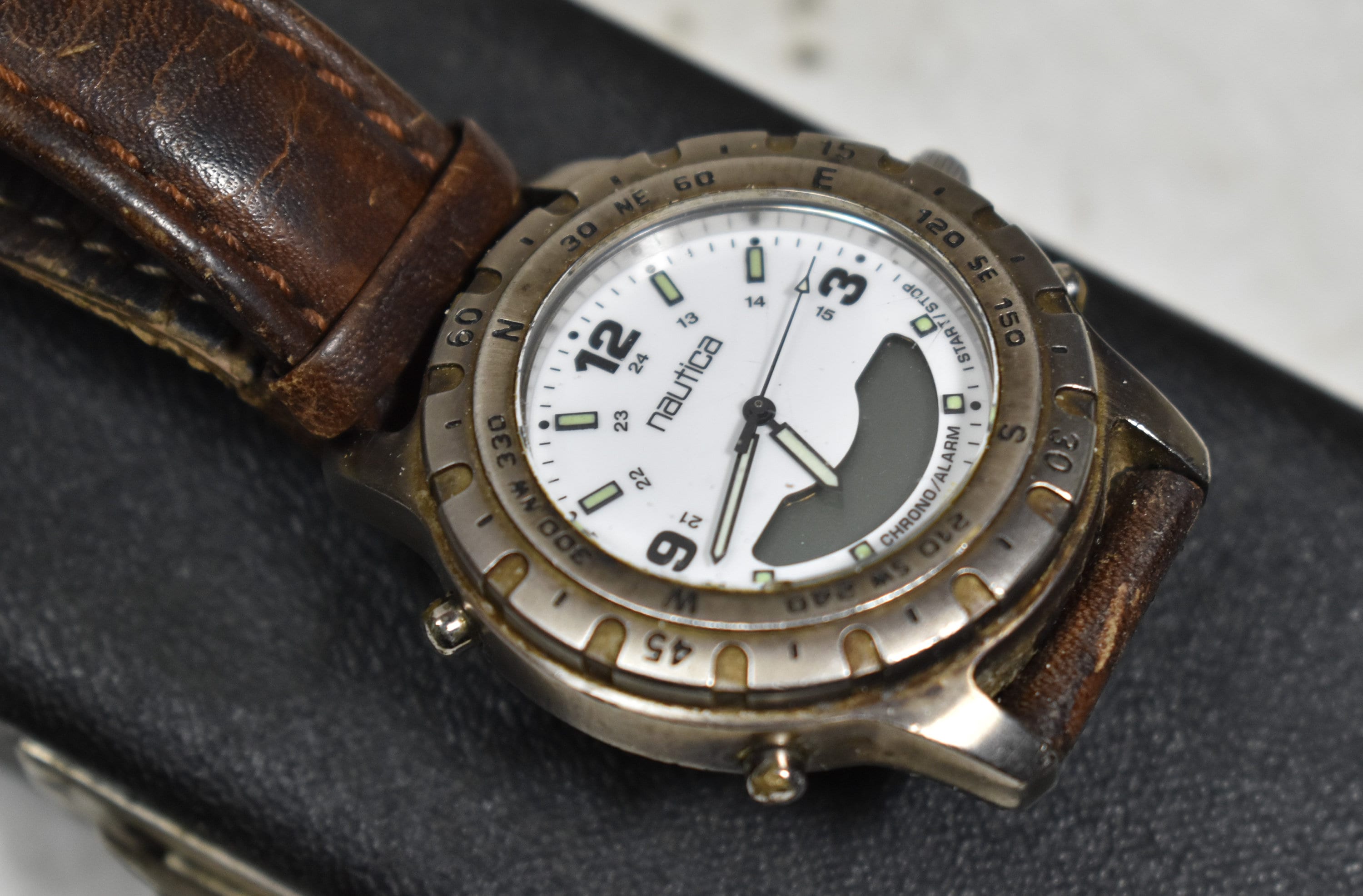 Vintage Nautica Watch Chrono alarm Movement Japan men s Watch wristwatch Jewel accessory working Etsy