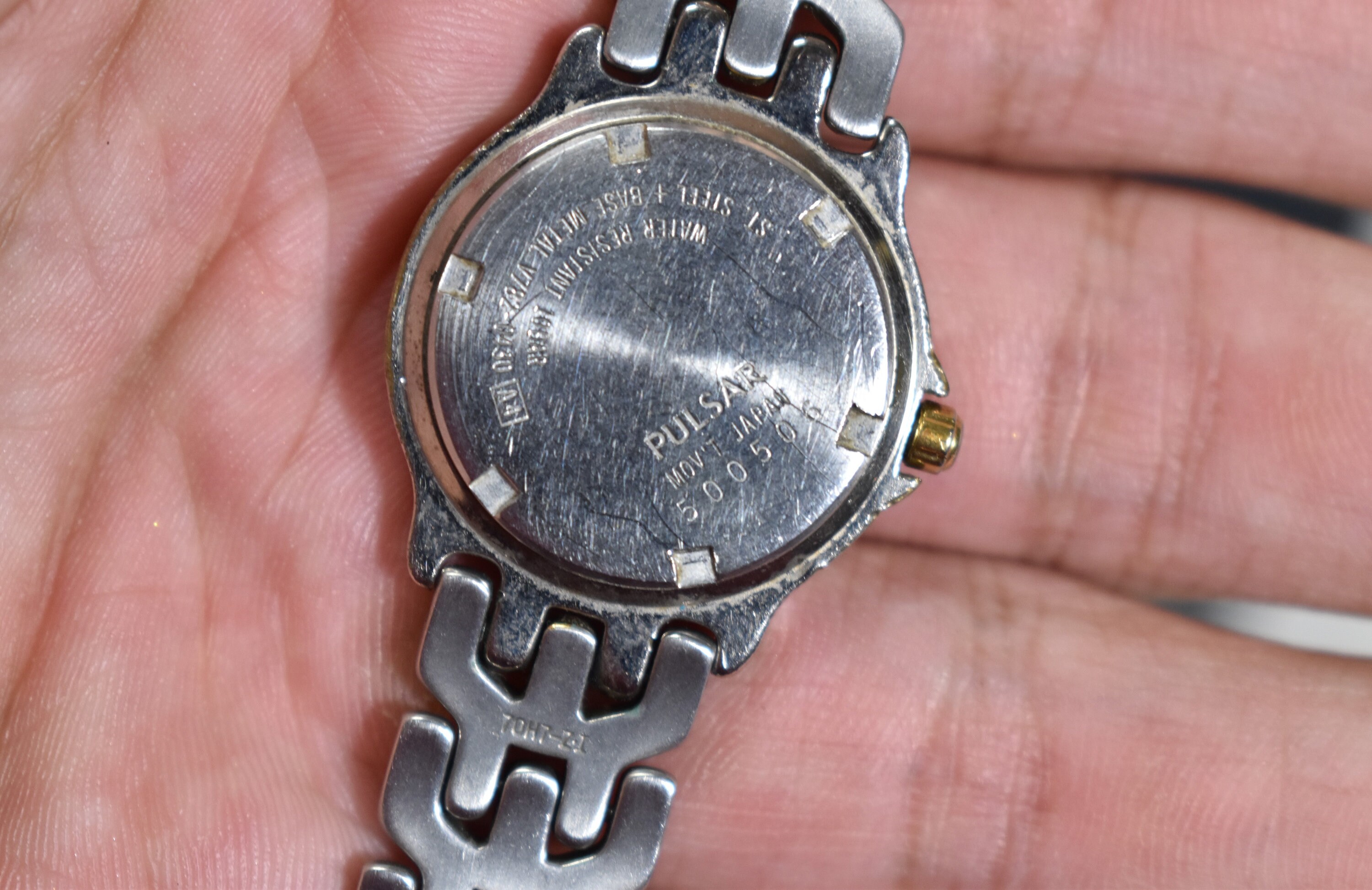 Vintage coleccionable Pulsar Water 100m Resist Japan Movt Watch