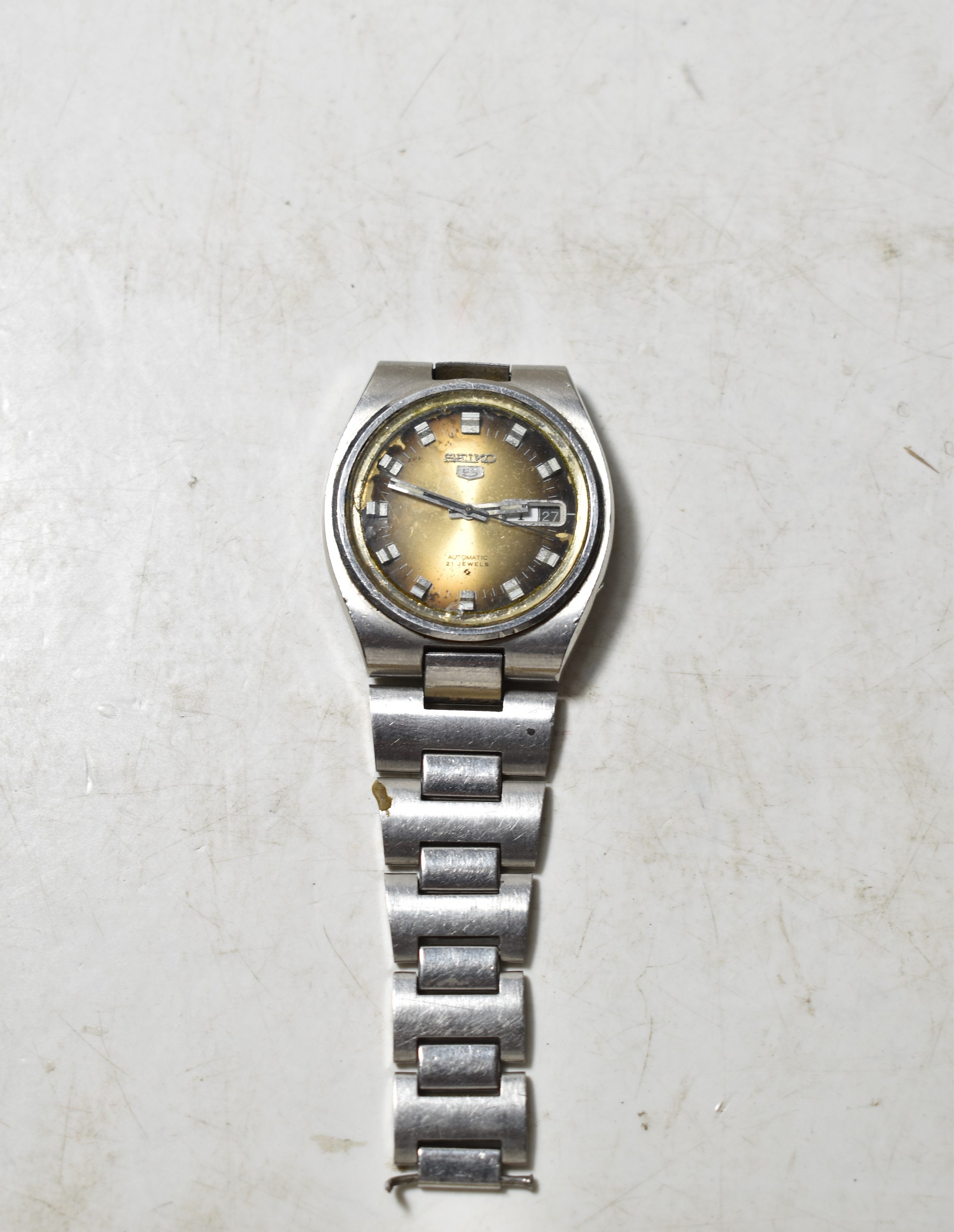 Vintage Seiko 5 Automatic 21 Jewels Watch Japan-6119-7460 - Etsy