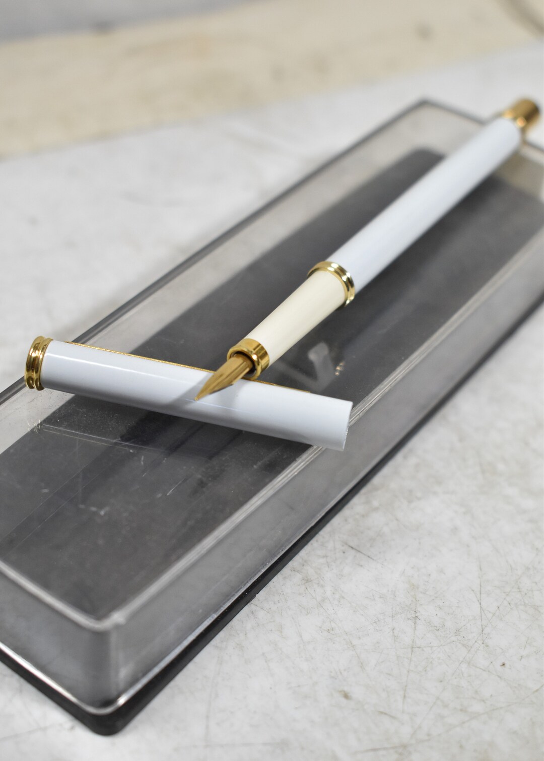 Vintage Collectible White Fountain Pendesk Fountain Pen Tool W/case Etsy