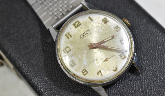 Vintage Collectible Astor 17 Rubis Incabloc Watch fond Acier Inoxydabke 13006 Etsy Australia