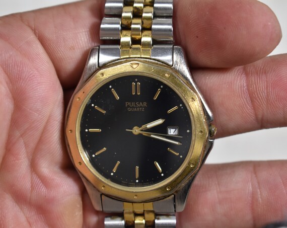 Vintage Pulsar Quartz Watch V722 7A10 Water Resistant Collectibleworking Etsy Sweden