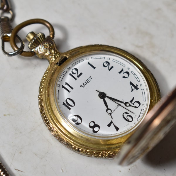 Vintage Pocket Watch Sandy Antimagnetic China Dial-Civil War On One Side (Travail)