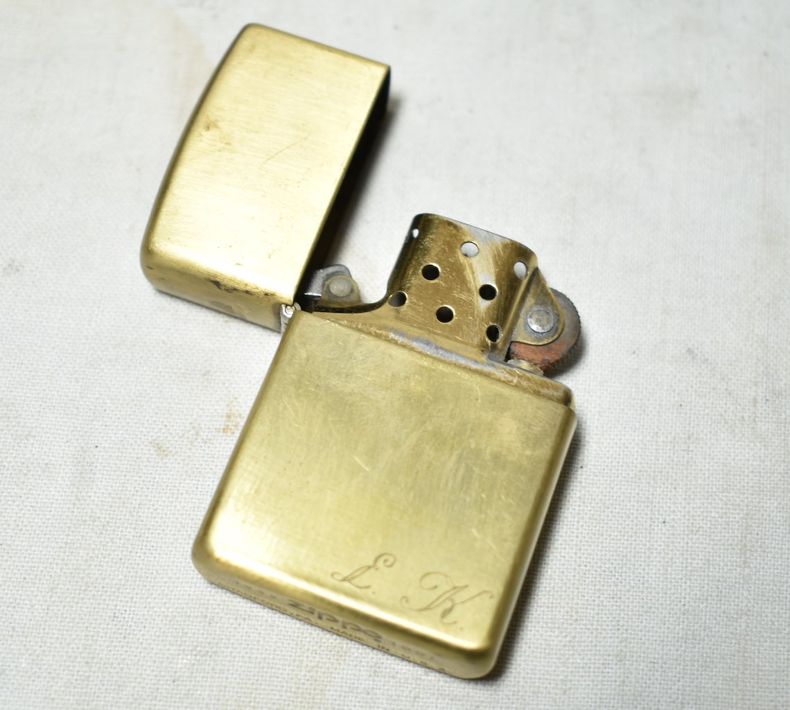 Vintage Zippo Lighter 19321991 Made in U.S.A Engaved E&K Etsy