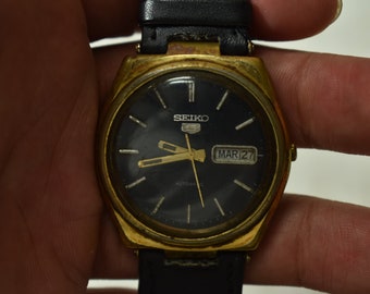 Vintage Seiko 5 Automatic Watch Japan  - Etsy Denmark