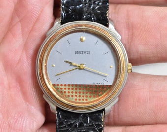 Vintage Seiko quartz horloge Japan Made-035813 polshorloge roestvrij staal