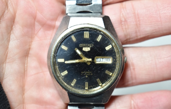 Vintage Collectible Seiko 5 Watch Automatic 21 Jewels-japan - Etsy