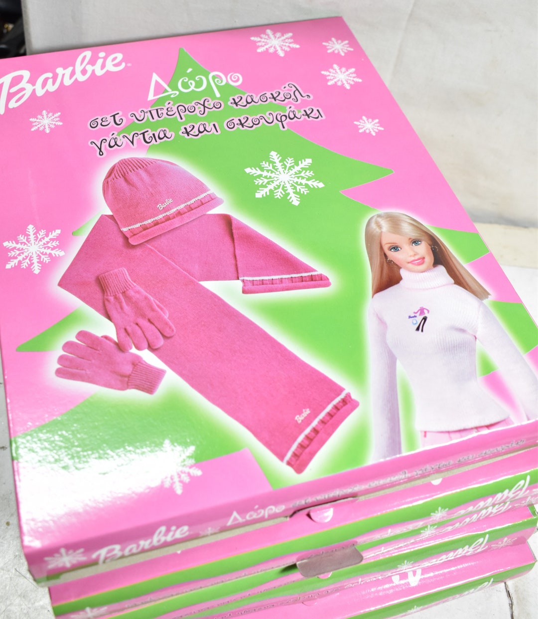 Vintage Collectible Matel Barbie Gift Set-scarf Glove Cap/ Hat Set