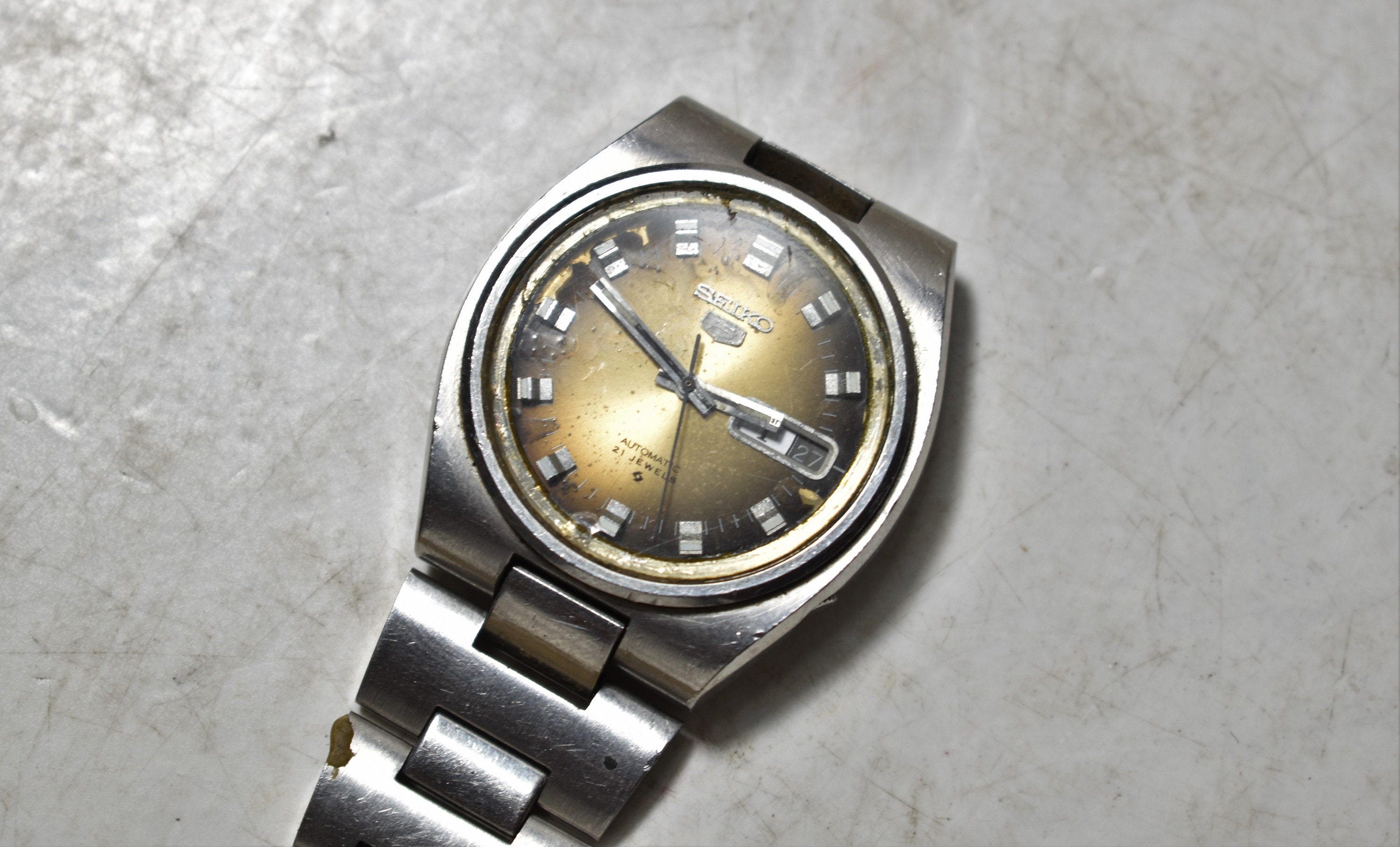 Vintage Seiko 5 Automatic 21 Jewels Watch Japan-6119-7460 - Etsy Sweden