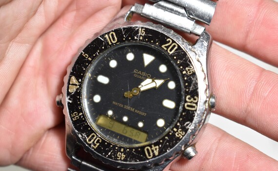 Vintage Japan Casio Water 100M Resist AD 521 Watch casio