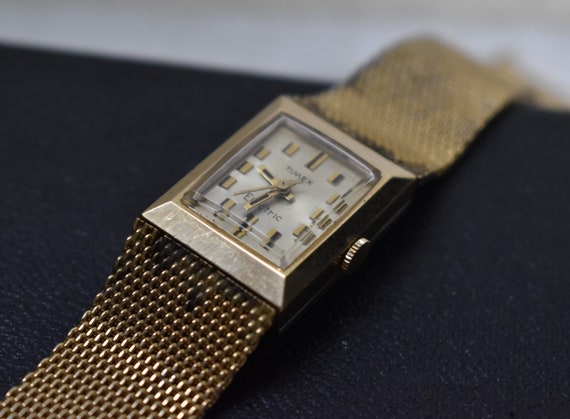 Vintage Ladies TIMEX Electric Watch - Gold Plated… - image 7