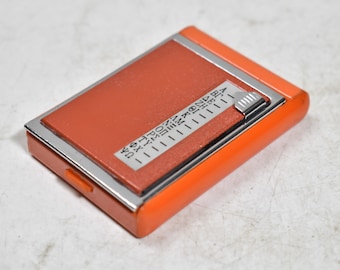 Vintage Collectible Orange Greek Greece Mini Pocket Calendar-Desk Decor,Gift Calendar
