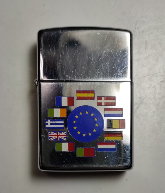 Vintage ZIPPO Lighter European Union Rare Collectible Bradford Etsy