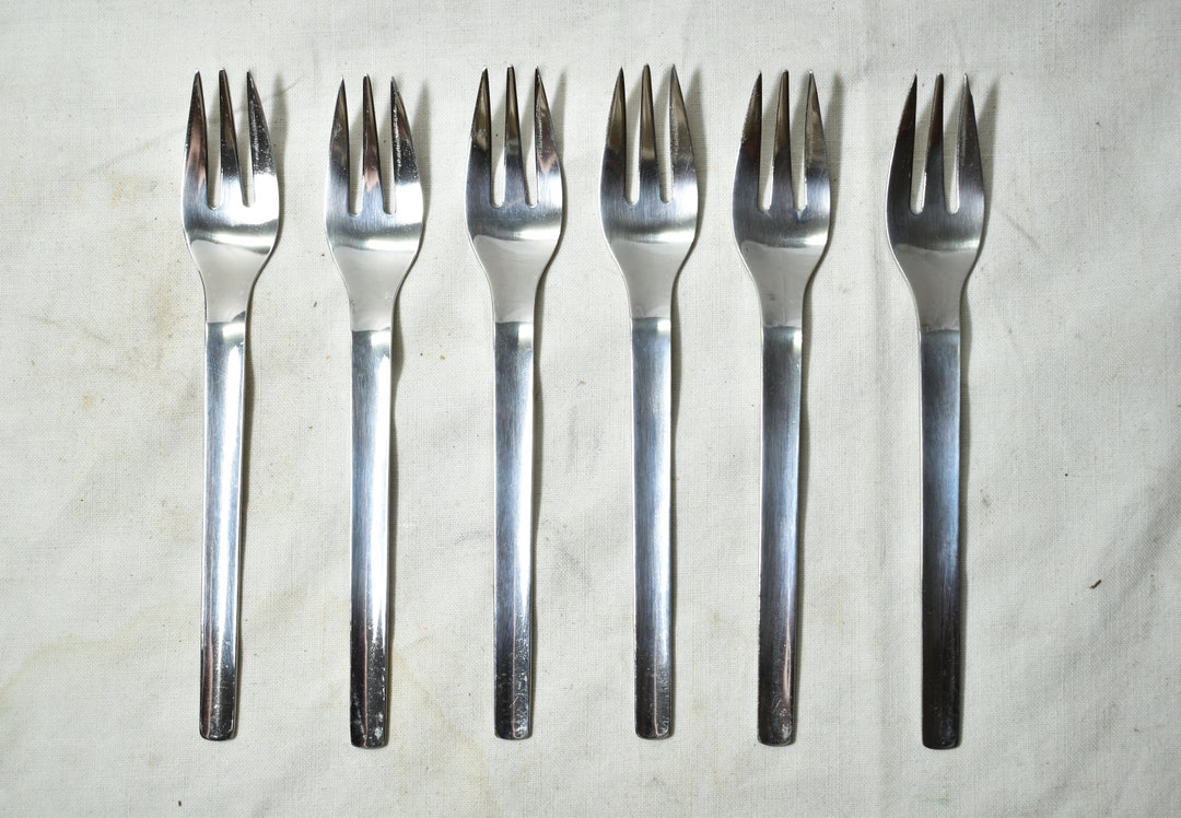 Vintage Collectible Forks 6 of Them Designed by Alitalia Calegaro Italy