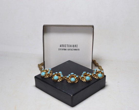 Greek Jewelry, Byzantine Necklace, Vintage Jewelr