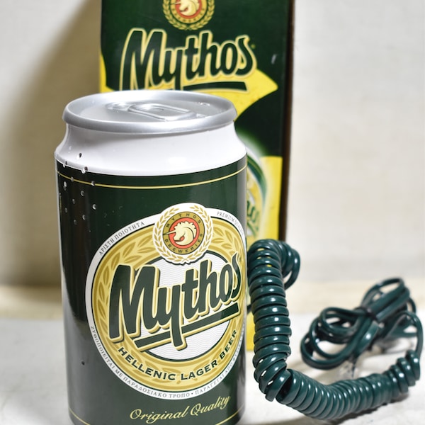 Vintage Collectible Advertising Beer Mythos Breweries Telephone-Home Telephone w/Case-Greek Phone(Working)