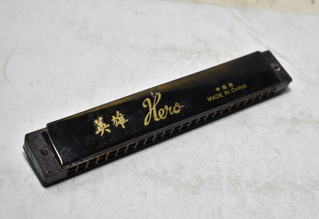 Vintage Collectible Musical Instrument Harmonicahero Harmonica Made in