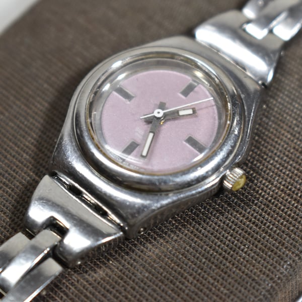 Vintage Collectible Swatch Swiss Watch-Women/Ladies Jewel Accessory-Stainless Steel Irony AG 1999