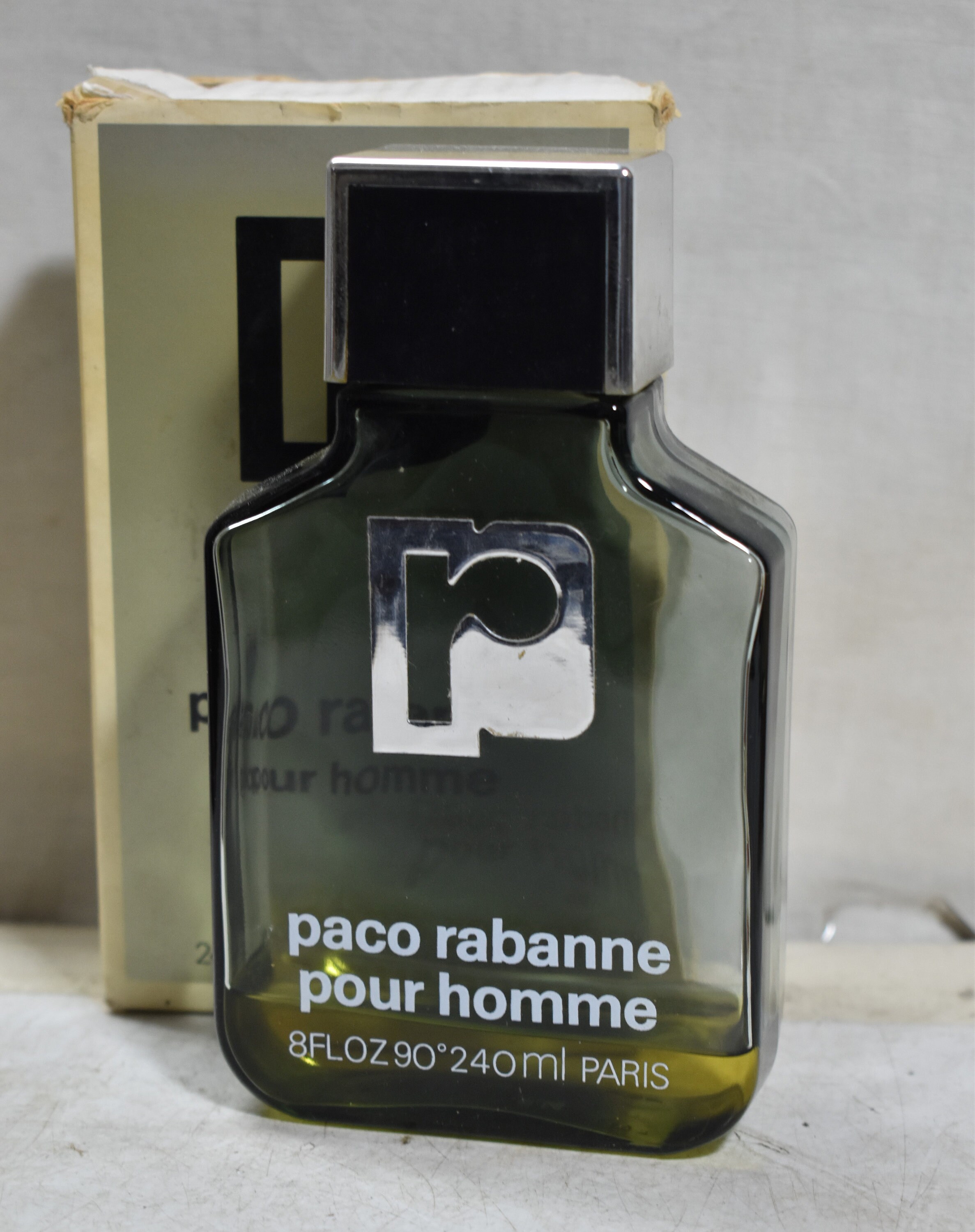 Vintage Perfume Bottle PACO RABANNE Cologne & Box(less Than Half 