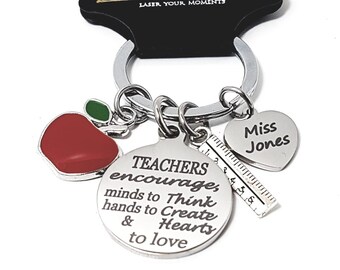 Personalised Teacher Appreciation Keyring by Giftetch.