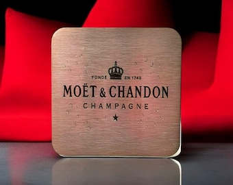 Personalised Stainless Steel 6 Piece Coaster Set Comes With Holder, Ideal for any occasion.