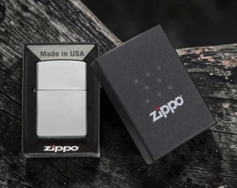 Gepersonaliseerde Zippo klassieke hoogglans chroomaansteker, op maat gegraveerde echte Zippo, gegraveerd door GIFTETCH