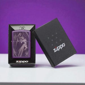 Customised Zippo Lighter Dance With Death by Anne Stokes Design - Personalised Gift for Smokers and Collectors