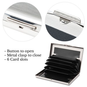 Personalised Card Holder,Stainless Steel RFID Blocking Secure Bank Card Case