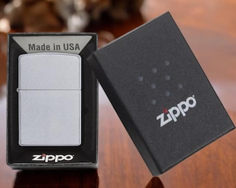 Personalised Zippo Classic Satin Chrome Lighter