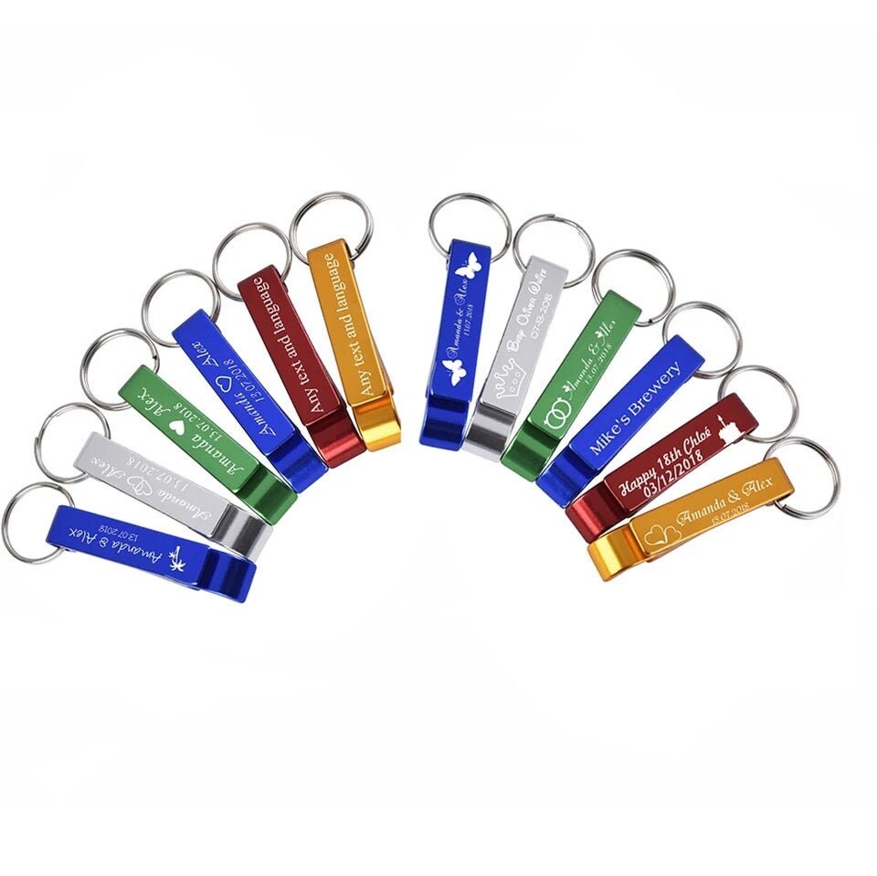 Personalised Bottle Opener Keyring Etsy