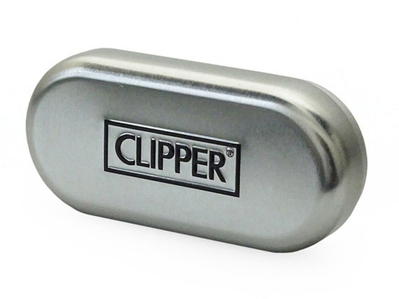 Blank Clipper Metal Lighter Case Customizable Reusable Lighter Cover for  Clipper lighters - Single case (Silver)