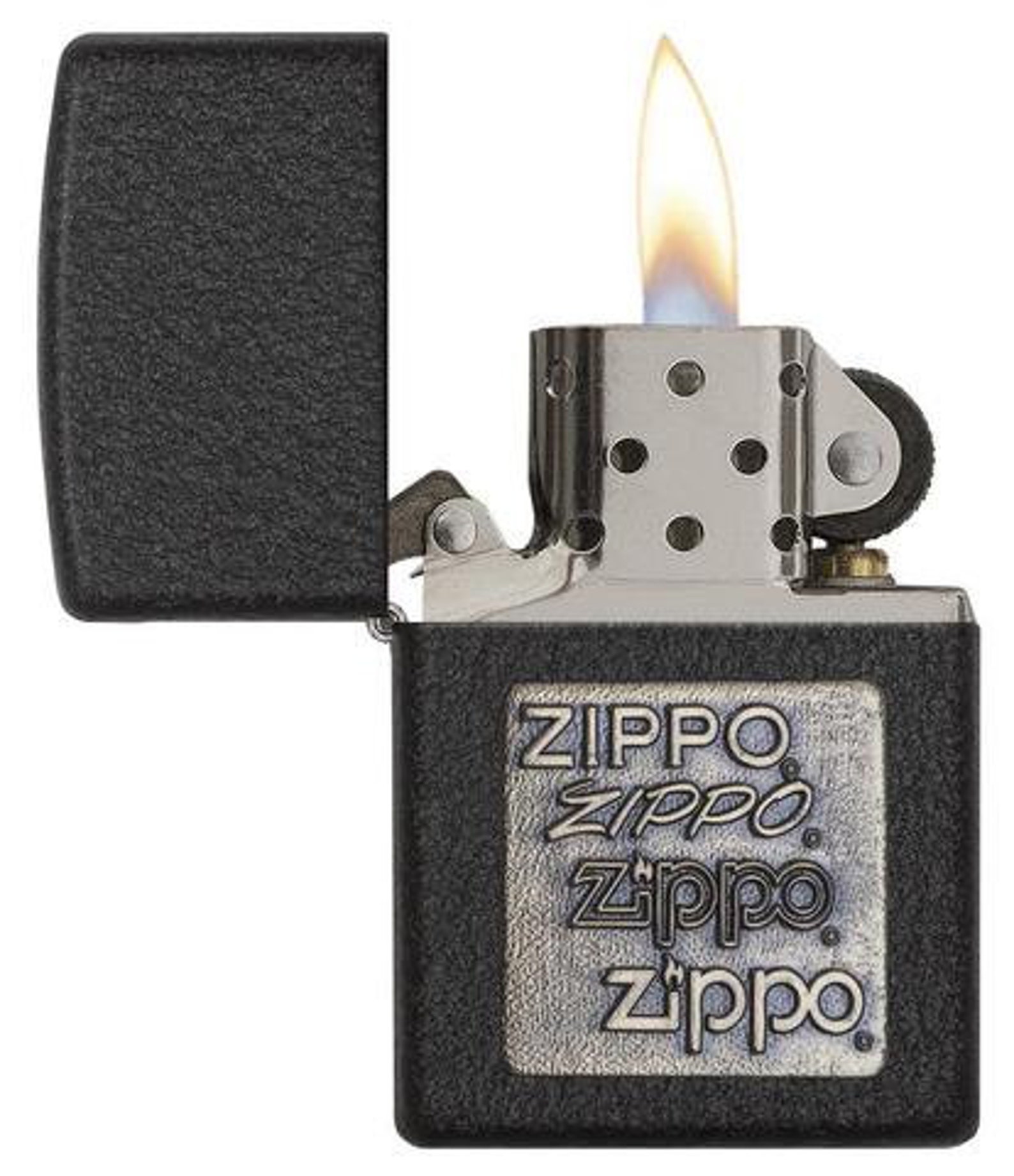 Personalised Genuine Zippo Black Crackle™ Gold Zippo Logo Etsy UK
